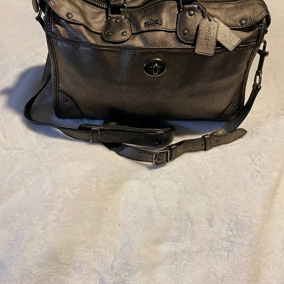 Coach Rhyder gold metallic leather satchel - Picture 16 of 16